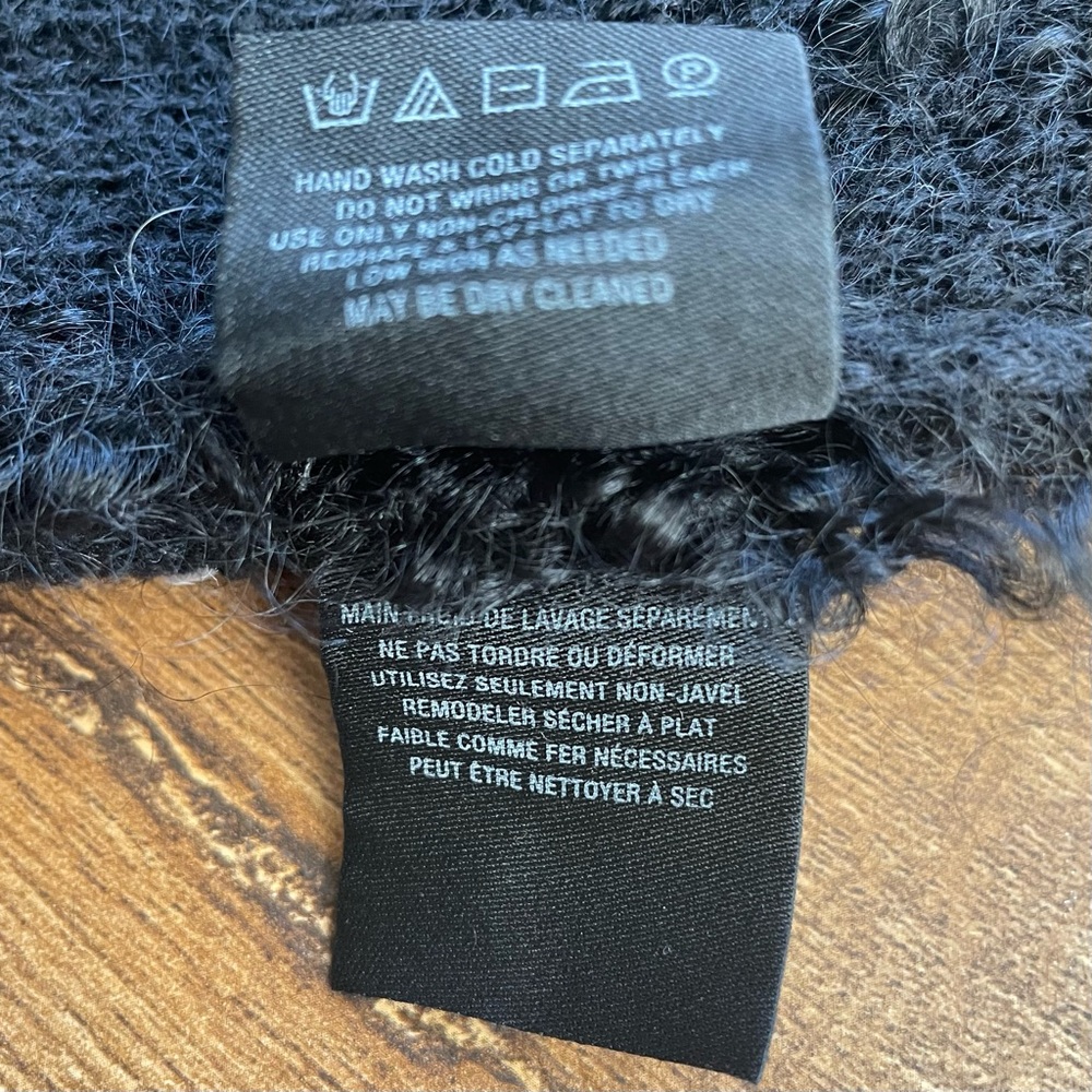 NWT Sleeping On Snow x Anthropologie Black Tavan Mohair Blend Fuzzy Vest - Picture 12 of 14